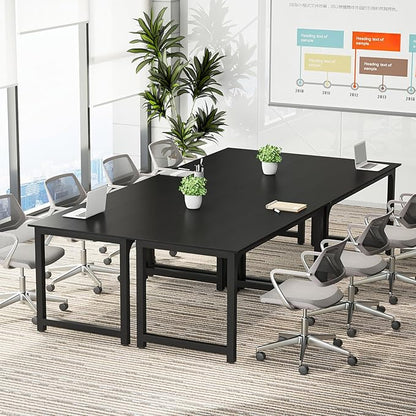 Tribesigns Modern Computer Desk, 63 x 31.5 inch Large Office Desk Computer Table Study Writing Desk Workstation for Home Office, Black