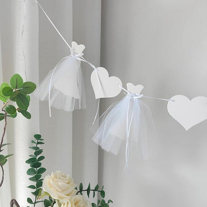 Bridal Shower Banner - Engagement Wedding Dress Banner Core Decorations for The Bride Engagement Party Supplies Bride to Be Chair Banner