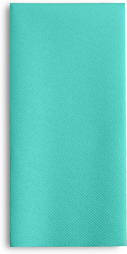 Linen-Feel Bright Green Paper Napkins - Decortive Cloth-Like Disposable Dinner Napkins - Soft And Absorbent. For Kitchen, Party, Wedding, Bathroom Or Any Occasion. (Pack of 100)