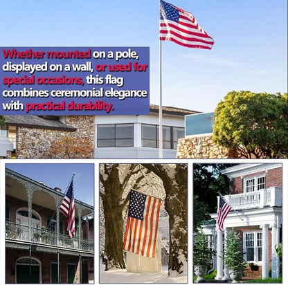 American Flag 2X3 Feet, U.S. 50 Star Sewn USA Patriotic Heavy Duty Flag Patriotic Decorations For Outside, 4th Of July Flag Decorations