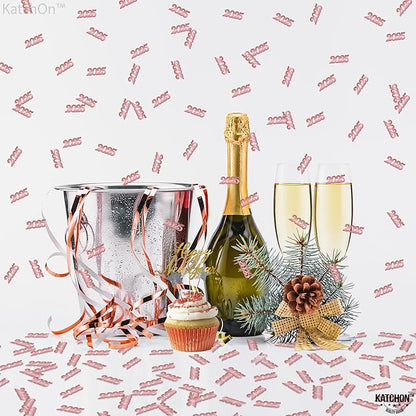 KatchOn, Shiny Rose Gold 2025 Grad Confetti - Pack of 500 | Rose Gold Graduation Confetti Class of 2025 | Pink Graduation Decorations 2025 | Prom Decorations 2025