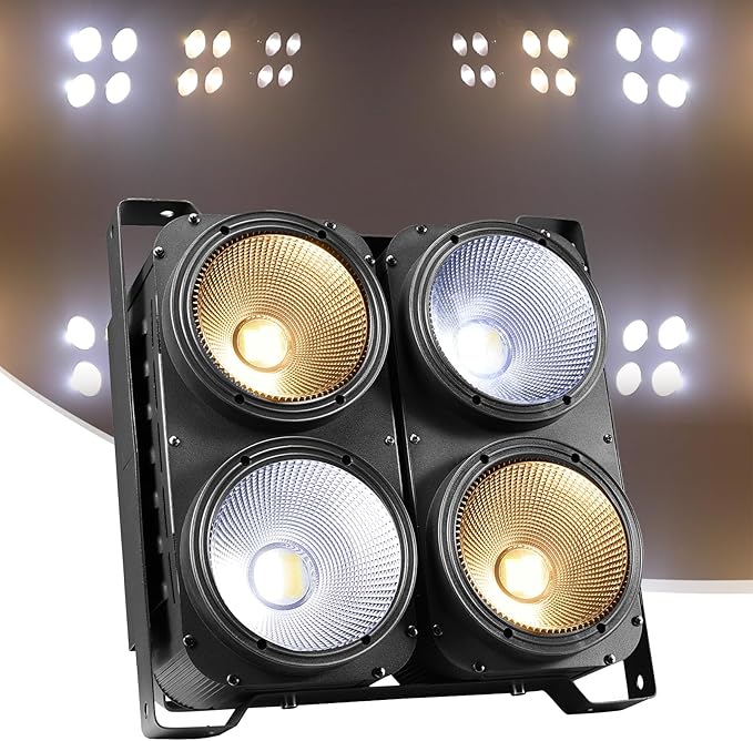 COB Stage Lights, 400W LED Par Light, 3500K~7500K Spotlights LED Blinder Warm&Cold White DMX512 Sound Activated for Church Events Wedding Parties Concert Theater