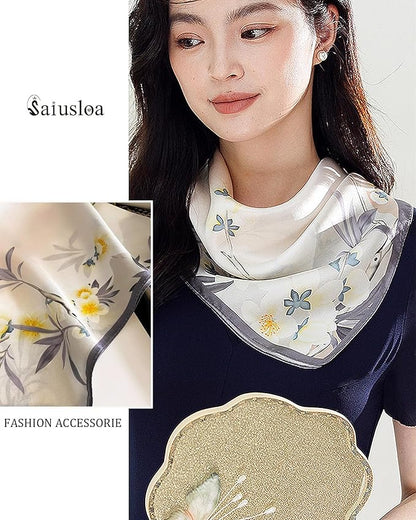 Neck Scarf For Womens Silky Head Scarves Hair Bandanas Square Scarf Fashion Accessories lightweight