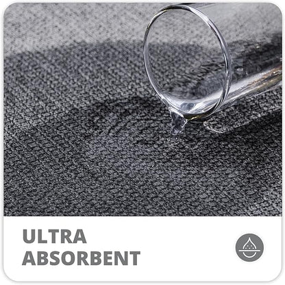 Bath Mat,Ultra Thin Bathroom Rugs,Rubber Bath Mats for Bathroom,No Slip Bath Rug,Quick Dry,Machine Washable,Low Pile,Absorbent,Shower Outside,Sink,Home Decor Accessories.Dark Grey,1'8"x2'8"(20x32inch)