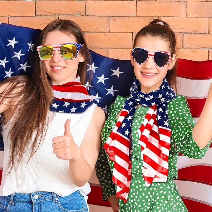 Eyegla Bulk American Sunglasses USA Flag Sunglasses Patriotic Glasses 4th of July Party Supplies-10/20Pack