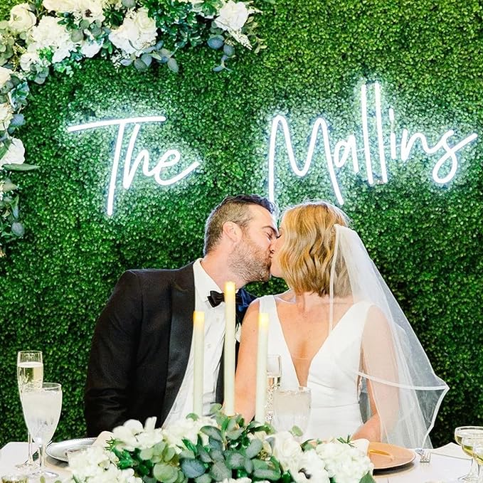 Custom Neon Name Sign for Wall - Personalized Led Letters Bar Wedding Lights Signs for Girls Bedroom Wall Decor - Battery Customized Light Up Letter Business Logo Mirror Sign Kids Room Halloween Gifts