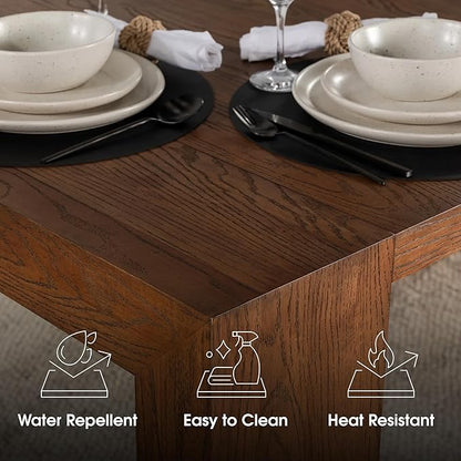 Transformer Table - Solid Wood Extendable Dining Table, Seats 2-12, Expandable Dining Room Table, Space-Saving Furniture, Expandable Dining Furniture, Brown (Table Only)