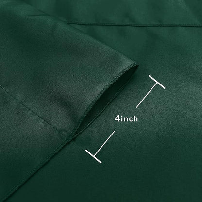 Hiasan Hunter Green Backdrop Curtains for Parties, Polyester Photography Backdrop Drapes for Baby Shower, Wedding Decorations, 5ftx10ft, Set of 2 Panels