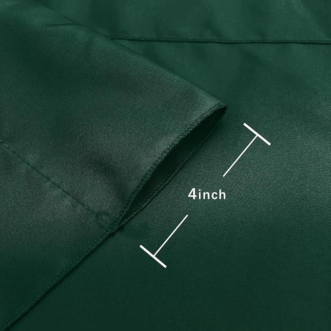 Hiasan Hunter Green Backdrop Curtains for Parties, Polyester Photography Backdrop Drapes for Family Gatherings, Wedding Decorations, 5ftx8ft, Set of 2 Panels