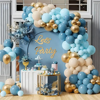 Let's Party Sign for Backdrop Decor Waterproof Lettering for Balloon Arch Garland Birthday Wedding Baby Shower Graduation Bachelorette Party Christmas Celebrate Decorations (Gold)