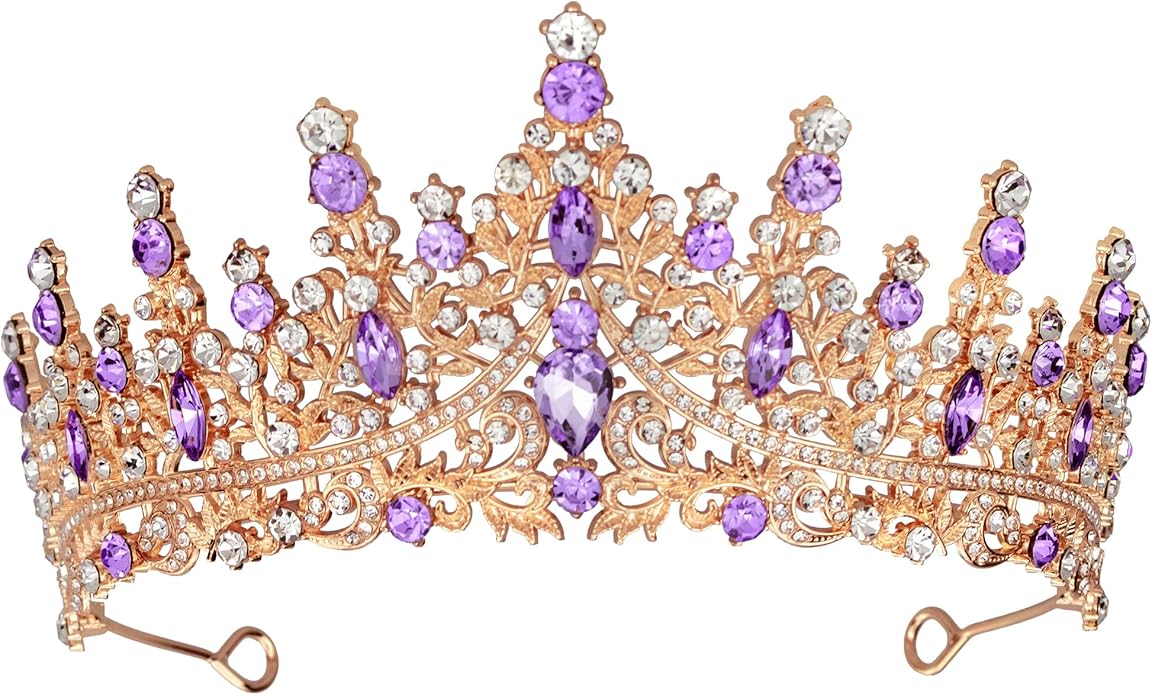 Tiaras and Crowns for Women Crystal Princess Tiaras Rhinestone Queen Crowns For Wedding Bridal Birthday Prom Pageant Party (Tiara 100)