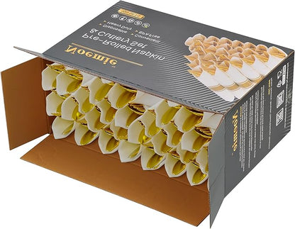 Noemie 100 Pack Pre Rolled Gold Hard Plastic Silverware Set,Wrapped Disposable Cutlery Set for Wedding Birthday Party with 100 Forks,Spoons,Knives,Napkins,Heavy Duty Utensils Flatware Set