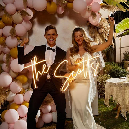 Custom Neon Sign, Personalized LED Neon Light Customizable for Wedding, Home, Bar, Salon, Party, and Business Decor – Light Up Name Sign for Events, Birthday Gifts, and Wall Decorations