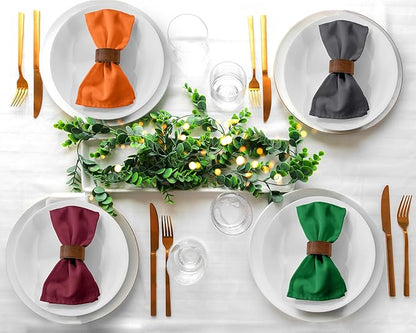 Zoyer Cloth Napkins Set of 12, 18x18 Inches Cotton Enrich Napkins Cloth ‎Washable, Soft & Durable Dinner Napkins for Parties, Wedding, Christmas, ‎Thanksgiving & Everyday Use - Mulitcolor 1 Each
