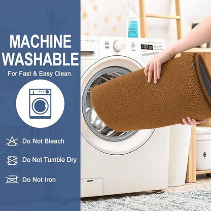 OLANLY Thick Memory Foam Bath Mat Rug 47x20, Extra Soft Absorbent Bathroom Rug, Quick Dry Bath Mats, Non-Slip, Machine Washable Carpet for Bathroom, Tub and Shower, Home Decor Accessories, Ochre