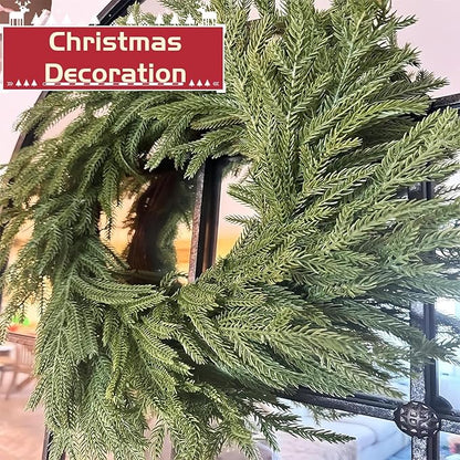 2 Pcs Norfolk Pine Garland,12FT(2 * 6FT) Real Touch Christmas Garland Artificial Greenery Garland for Mantle,Table, Wall, Indoor, Outdoor Christmas Decorations