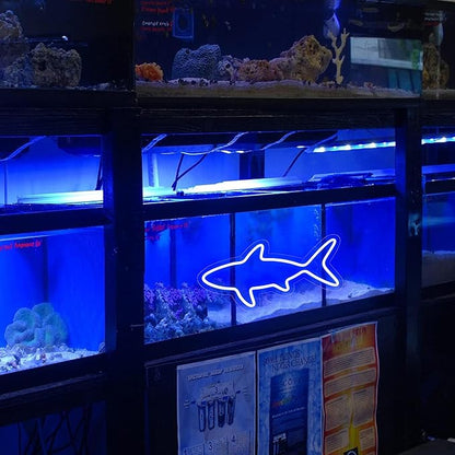 Neon Sign, Fish Led Neon Signs for Kids Gift, USB Powered Blue OceanTheme Art Neon Night Light Acrylic Light Up Sign for Kids Birthday Gift Festival Party Holiday Decor