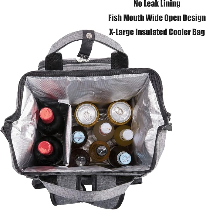 ALLCAMP OUTDOOR GEAR Picnic Backpack for 2 Person W/ Fleece Blanket, Plates and Cutlery Set