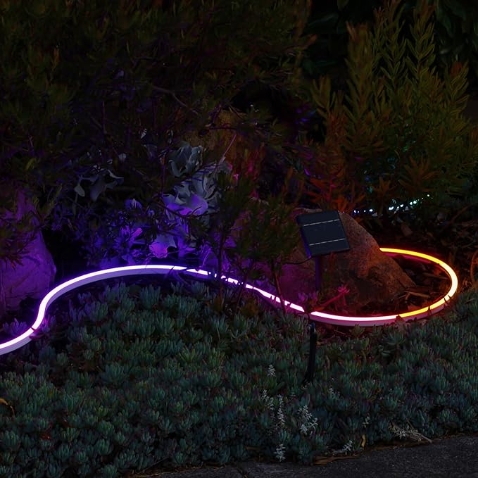 LIFX Supercolor Neon Flex Outdoor Smart Rope Light, 16ft RGBW LED Strip with Polychrome Technology, 60 Addressable Zones, Bendable Silicone, Wi-Fi, Works with Alexa, Google, HomeKit, LFXNEON16/WP