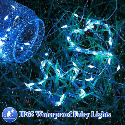 Lakumu 12 Pack Fairy Lights Battery Operated -7FT 20LED String Lights Silver Wire Firefly Starry Lights for DIY Christmas Decorations Mason Jar Wedding Party Centerpiece Table Decor, Blue