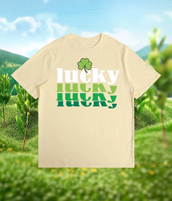St. Patrick's Day Celebration Tee Beer Graphic Big and Tall Short Sleeve Cotton Festival Casual Gym Workout Tshirts
