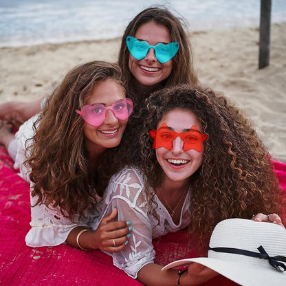Pibupibu 48 Pack Mixed Rimless Party Sunglasses Bulk for Women Men, Fun Colorful Glasses Bachelor Party Glasses