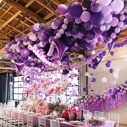PartyWoo Lavender Balloons 101pcs 12 Inch Light Pastel Purple Lilac Purple Latex Helium Balloons for Birthday Baby Shower Graduation Wedding Anniversary Bridal Shower Party Decorations Purple-Q10