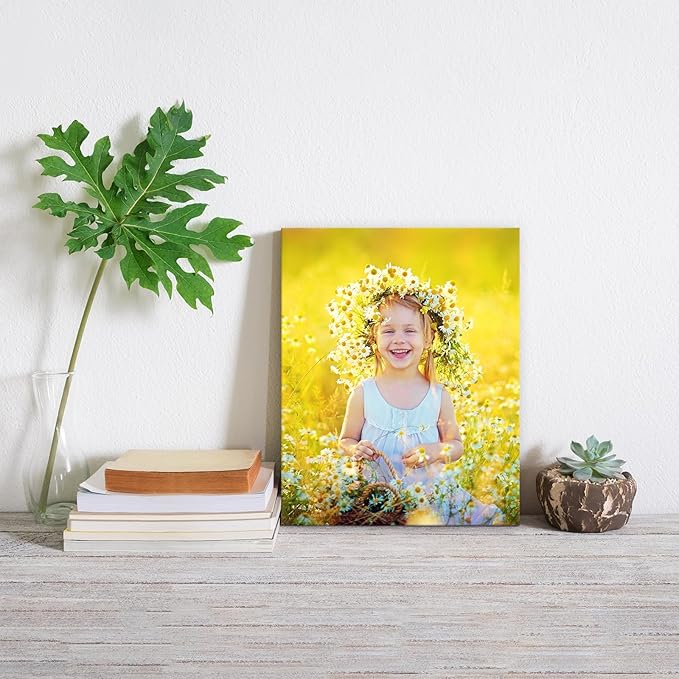 DBLAKI Personalized Photo to Canvas Print - Custom Canvas Prints With Your Photos,Custom Picture Frames Photo Prints Wall Art Ideal for Home Decor Gifts Keepsakes 8"x10"