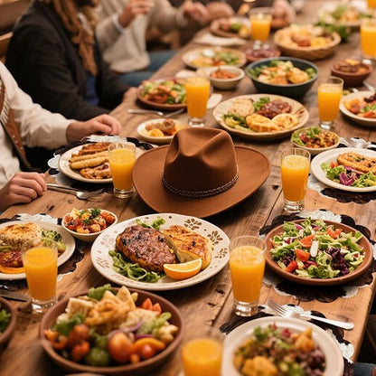 100 Pcs Cow Paper Placemats 13.5 Inches Scalloped Western Placemats Disposable Brown and White Cowhide Place Mats for Western Cowboy Party Wedding Baby Shower Rustic Party Table Decor