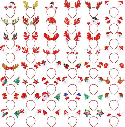 Christmas Headbands and Costume Headwear, Assorted Design Christmas Head Toppers Party Supplies