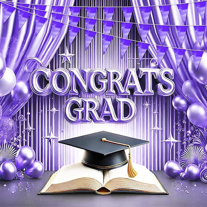 130FT Purple Glitter Triangle Pennant Banner Flag Metallic Bunting Fabric Garland for Christmas Graduation Wedding Engagement Anniversary Bachelorette Bridal Shower lavenderValentine's Party Decor