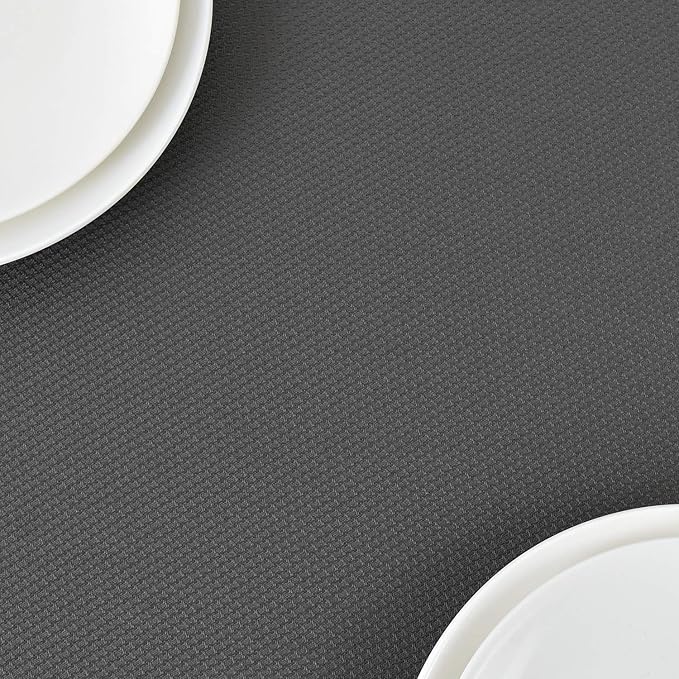 maxmill Textured Tablecloth Stain Resistant Waterproof and Wrinkle Resistant Washable Table Cloth, Fabric Table Cover for Dining Room and Outdoor Use, Rectangle 60 x 120 Inch, Charcoal