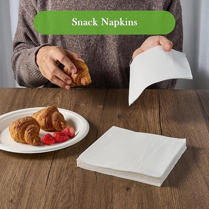 ECOLipak Lunch Napkins Bulk, 1000 Count Everyday Paper Napkins, 6.5×6.5 Inch Folded, 2-Ply Soft And Absorbent for Dinner, Gathering, Bar, Restaurants(13×13 Inch Unfolded)