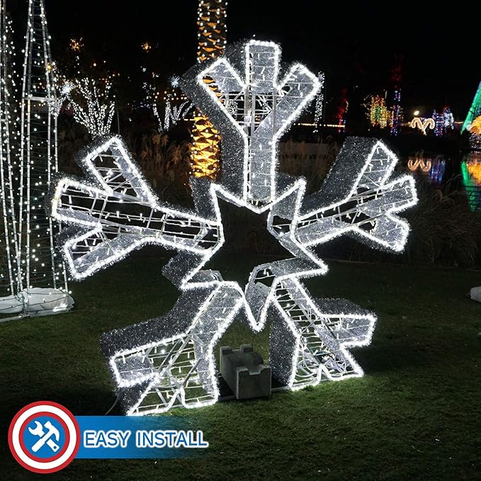Russell Decor 200ft/60m Led Rope Lights Lamps Kit Indoor Outdoor Decorative Lighting for Party Wedding Trees Backyard Patio Deck Bright Flexible String Tube Lights Waterproof- Cool White