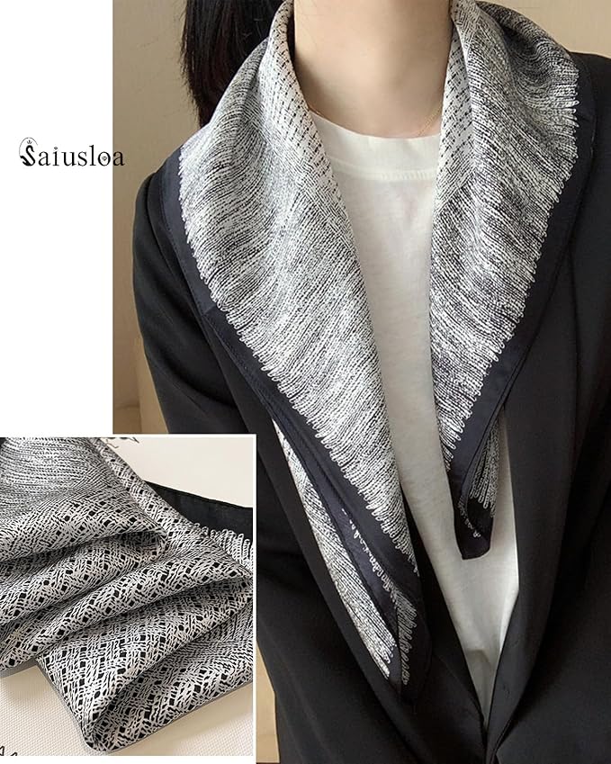 Neck Scarf For Womens Silky Head Scarves Hair Bandanas Square Scarf Fashion Accessories lightweight