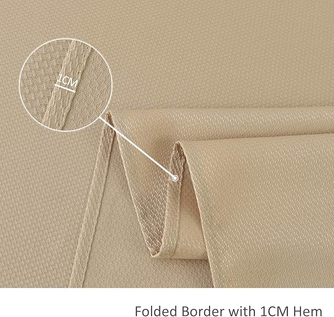 maxmill Square Jacquard Tablecloth Water Resistance Antiwrinkle Spill Proof Textured Table Cloth, Decorative Fabric Table Cover for Buffet Banquet Parties Event Holiday Dinner, 70 x 70 Inch, Beige