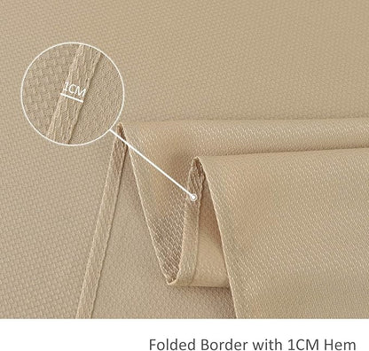 maxmill Textured Rectangle Tablecloth Water Resistant Wrinkle Free Spill-Proof, Soft Jacquard Table Cloth for Buffet Banquet Parties Event Holiday Dinner, Indoor and Outdoor Use, 60 x 84 Inch Beige