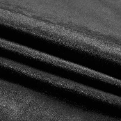 PRIMROSE Black Curtains 96 inch for Living Room Velvet Drapes Blackout Rod Pocket Back Tab Window Treatment Semi Room Darkening Decor Curtains for Bedroom Set of 2 Panels