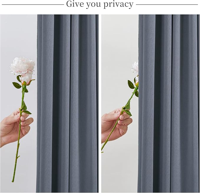 10x10 Charcoal Backdrop Curtain for Parties Wedding Wrinkle Free Silver Grey Photo Curtains Backdrop Drapes Fabric Decoration for Birthday Party Baby Shower 5ft x 10ft,2 Panels