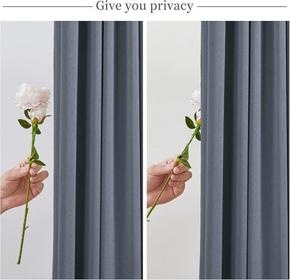 10x10 Charcoal Backdrop Curtain for Parties Wedding Wrinkle Free Silver Grey Photo Curtains Backdrop Drapes Fabric Decoration for Birthday Party Baby Shower 5ft x 10ft,2 Panels