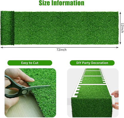 Grass Table Runner, 12" x 72" Easter Table Runner, Easte-Table- Decorations-Indoor, Fake Grass Decor: No Shedding & No Mess, Turf Table Tunner for Easter, Golf, Football, Birthday, Wedding Parties