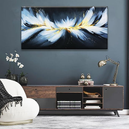 Large Abstract Black And Gold Wall Art For Living Room Modern Decorations Maximalist Canvas Wall Art Decor Prints Artwork Bedroom Kitchen Office Home Wall Decor 29" × 58"