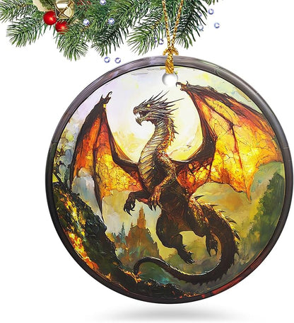 Flying Dragon Christmas Ornament 2025 Christmas Ornament Holidays Ornaments Christmas Tree Ornaments Hanging Accessories Navidad decoracion Xmas Dragon Lovers Gifts Ideas for Indoor Outdoor Decor