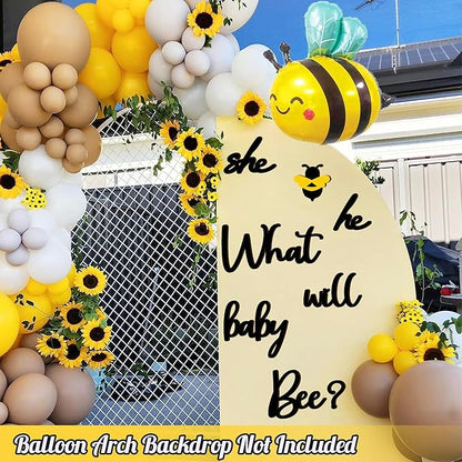 Wooden Baby Bee Gender Reveal Party Decorations Decal He or She What Will Baby Bee Babys Shower Signs for Backdrop Stickers Bumble Bees Theme Boy or Girl Letters for Balloon Arch Banner Supplies