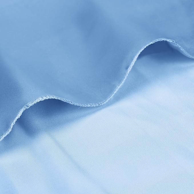 Bailarina 80 Pack Blue Mist Satin Napkins,17x17 Inches Wedding Napkins Square Soft Silky Table Napkins Bulk Decorative Elegant Cloth Napkin for Party Decoration, Banquet,Wedding,Graduation