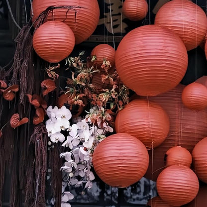 Red Paper Lanterns 10pcs Party Hanging Decorations for Xmas Hanging Decorations Ball Lanterns Lamps Parties Wedding Birthday