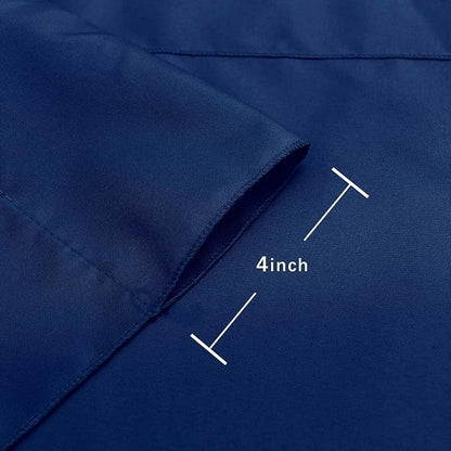 Hiasan Navy Blue Backdrop Curtains for Parties, Polyester Photography Backdrop Drapes for Family Gatherings, Wedding Decorations, 5ftx8ft, Set of 2 Panels