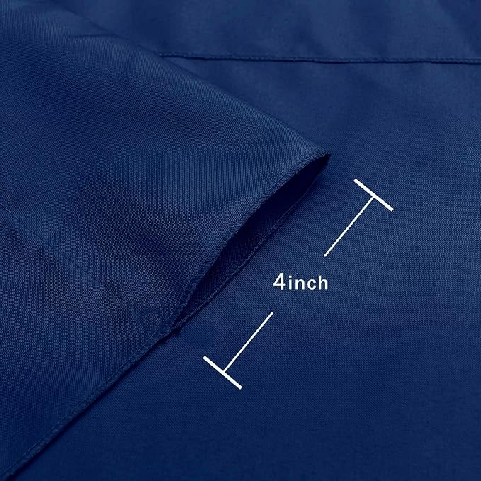 Hiasan Navy Blue Backdrop Curtains for Parties, Polyester Photography Backdrop Drapes for Family Gatherings, Wedding Decorations, 5ftx10ft, Set of 2 Panels