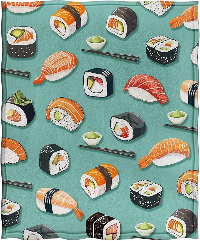 Jekeno Food Blanket Gifts for Women Kids Girls Boys Mom Wife Men Birthday Christmas Halloween Easter Presents Home Bedroom Living Room Bed Sofa Decor Plush Throw 60"x80"