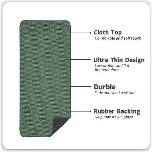 Bath Mat,Ultra Thin Bathroom Runner Rugs,Large Bath Mats for Bathroom,Quick Dry,Non-Slip,Machine Washable,Low Pile,Bath Rug,Shower Outside,Sink,Home Decor Accessories.Green,3'x6'(36x72inch)